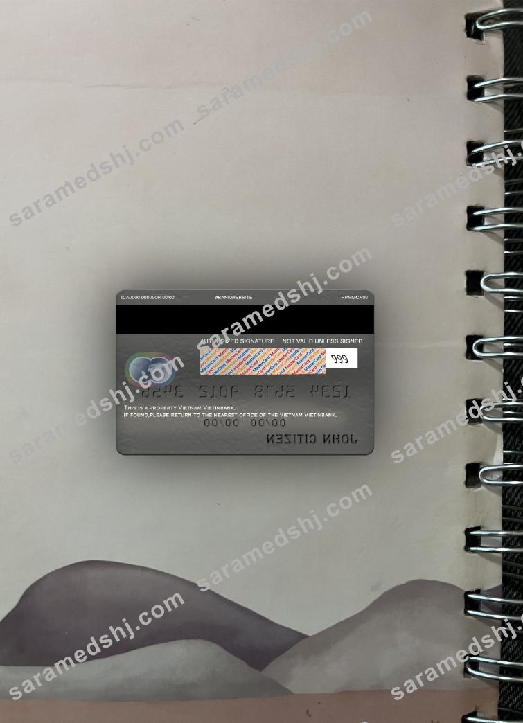 Vietnam Vietinbank mastercard photolook back
